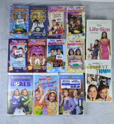 Mary Kate and Ashley 11 VHS Movie LOT CLASSIC 90s CHILDRENS SHOWS plus 2 bonus