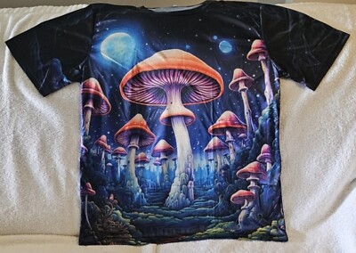 MUSHROOM PLANET NIGHT SKY STAR EARTH SHROOM T-SHIRT SHIRT