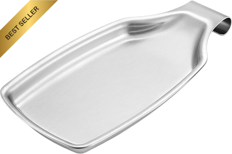 Stainless Steel Spoon Rest for Kitchen Stove Top, Cooking Utensil Spatula Ladle