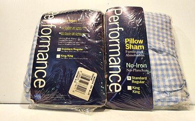 Spring Industries Pillow Sham Set of 2 Marian Gin Blue Standard/Regular   NIP