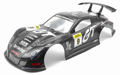 RC CAR KAROSSERIE 1:10 ''SUPER GT'' DRIFT IN CARBON OPTIK INKL. SPOILER # HX041