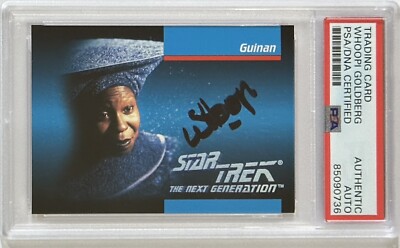 1992 STAR TREK NEXT GENERATION WHOOPI GOLDBERG SIGNED AUTOGRAPHED PSA DNA COA