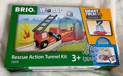 BRIO World, Rescue Action Tunnel Kit with Smart Tech Sound, #33976, Sealed