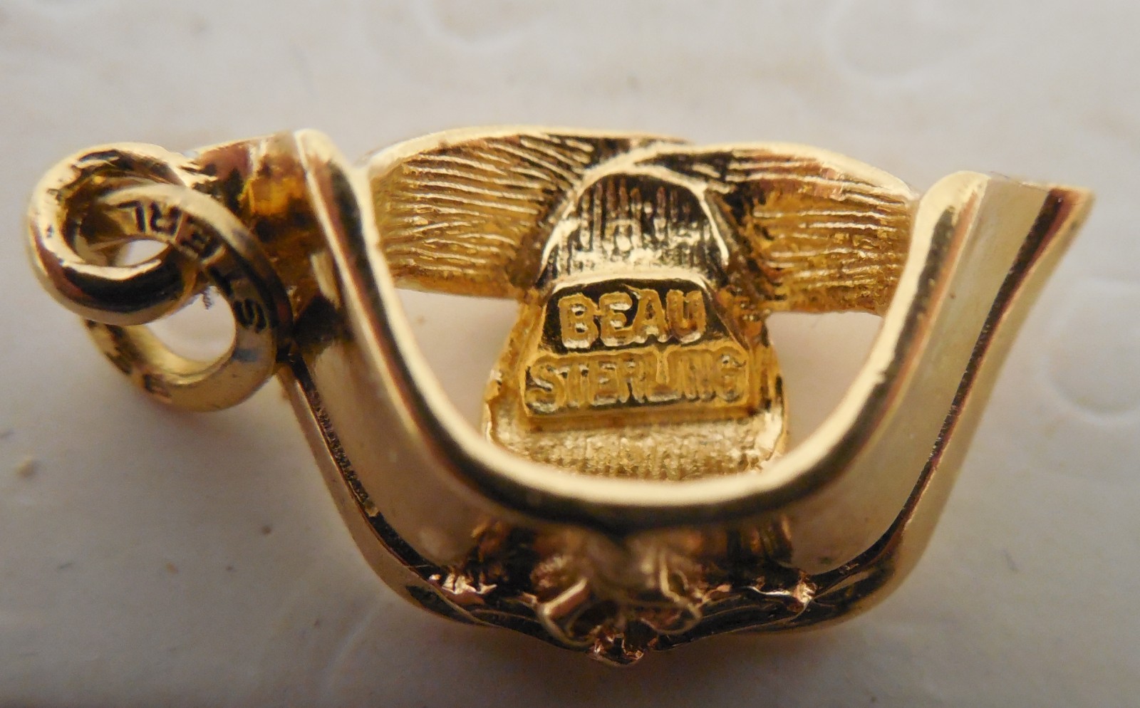 Vintage -Beau Sterling - Nurses Cap - LPN RPN - 3D Vermiel Silver Charm - #1403