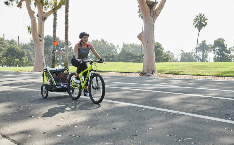 Bicycle Bike Trailer Stroller 2 Child Carrier Running Cart Coupler Kids Jogging