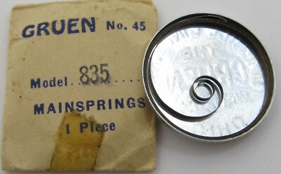 Gruen 835 rolex 200 ... watch movement part blue mainspring