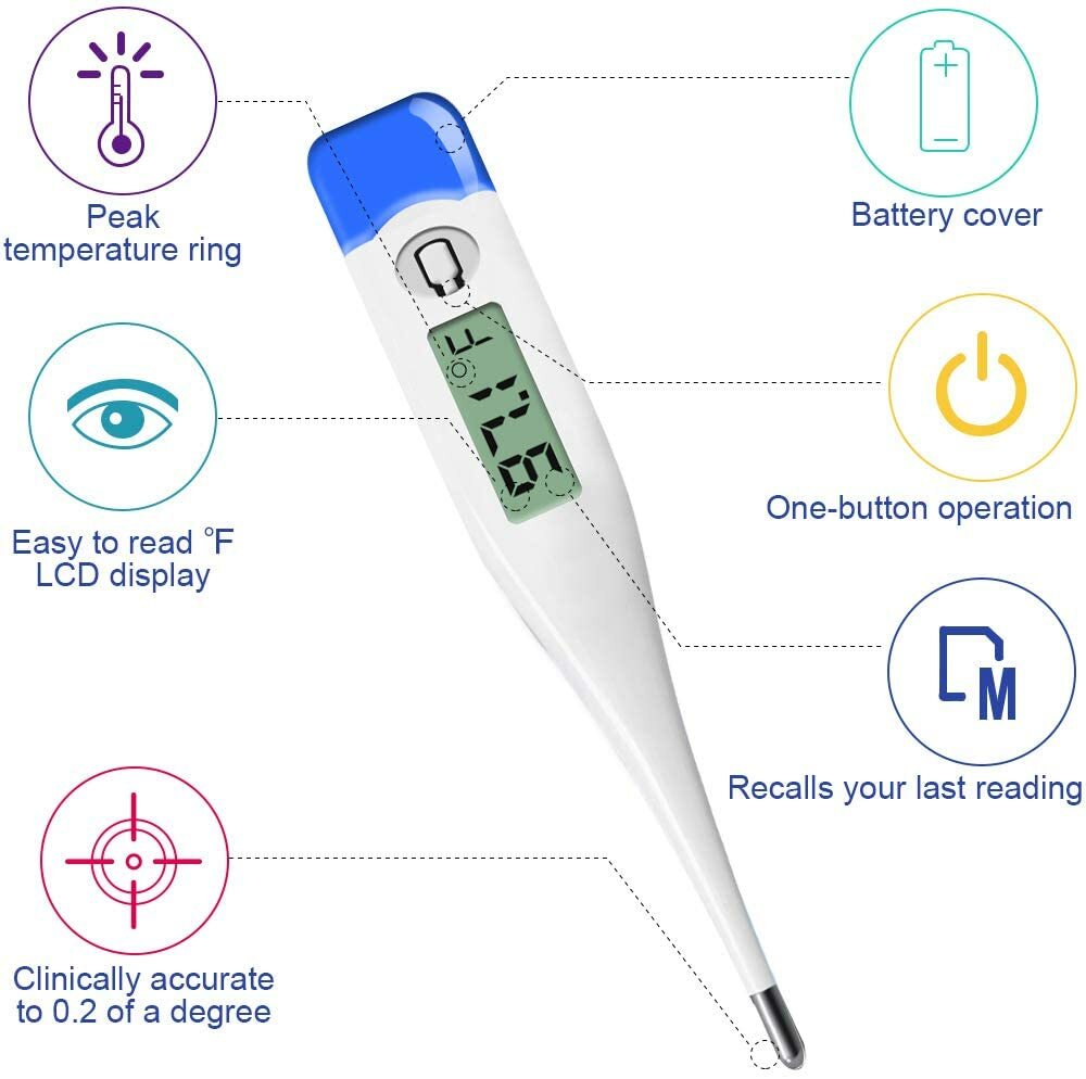 Digital LCD Forehead Thermometer For Baby Adult Body Fever &Armpit Temperature eBay