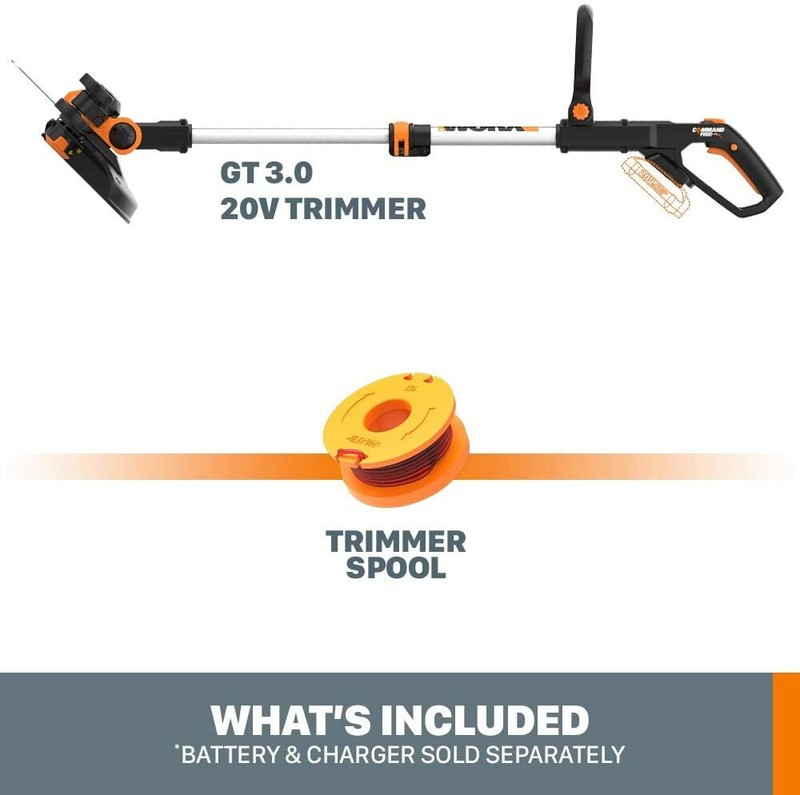 WORX 20V 12-Inch Cordless String Trimmer Weedeater Edger (Tool Only)