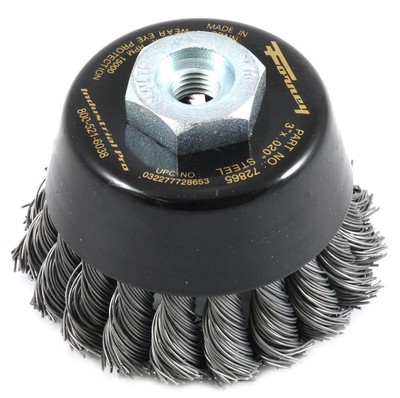 Forney 72865 Wire Cup Brush Industrial Pro Twist Knot with M10by150125 