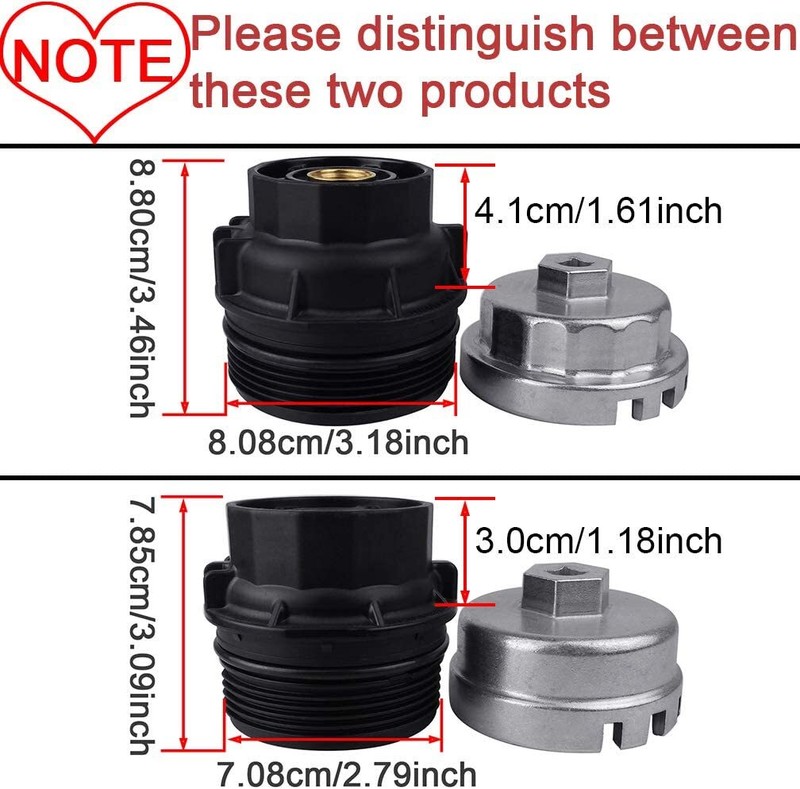 Oil Filter Cap Wrench Tool 64mm 14Flutes Fits For Toyota, Lexus, Scion 1.8 Liter