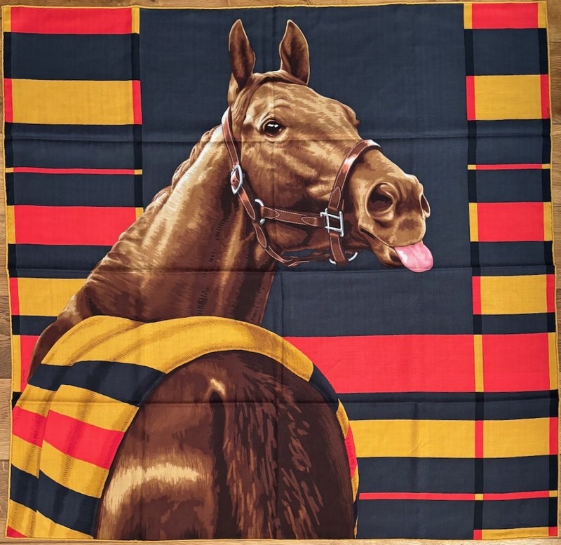 【最高の手触り♪】エルメス★Scarf 100 Rocabar de Rire $_3.JPG