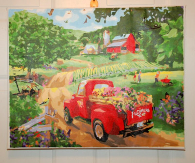 Flower Farm Completed Paint by Number 16X20 Canvas