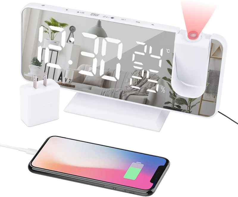 Projection Alarm Clock for Bedroom Ceiling Digital Alarm Clo