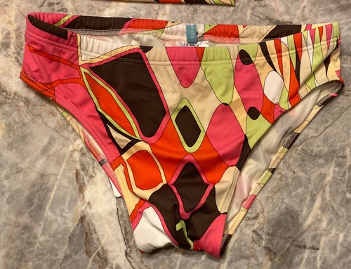T*8様 EMILIO PUCCI ☆水着ショーツ Emilio Pucci Bikini Swimsuit Size 38 Rare Pink Orange Used