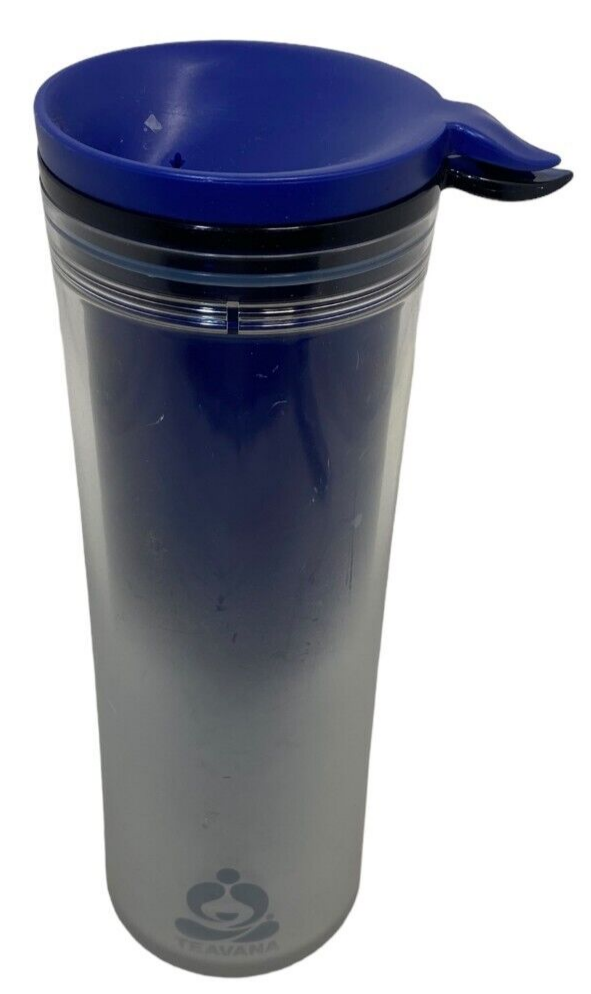 STARBUCKS TEAVANA クッション 🐞 STARBUCKS TEAVANA BLUE CLEAR SIP LID TRAVEL TUMBLER CUP 16 oz