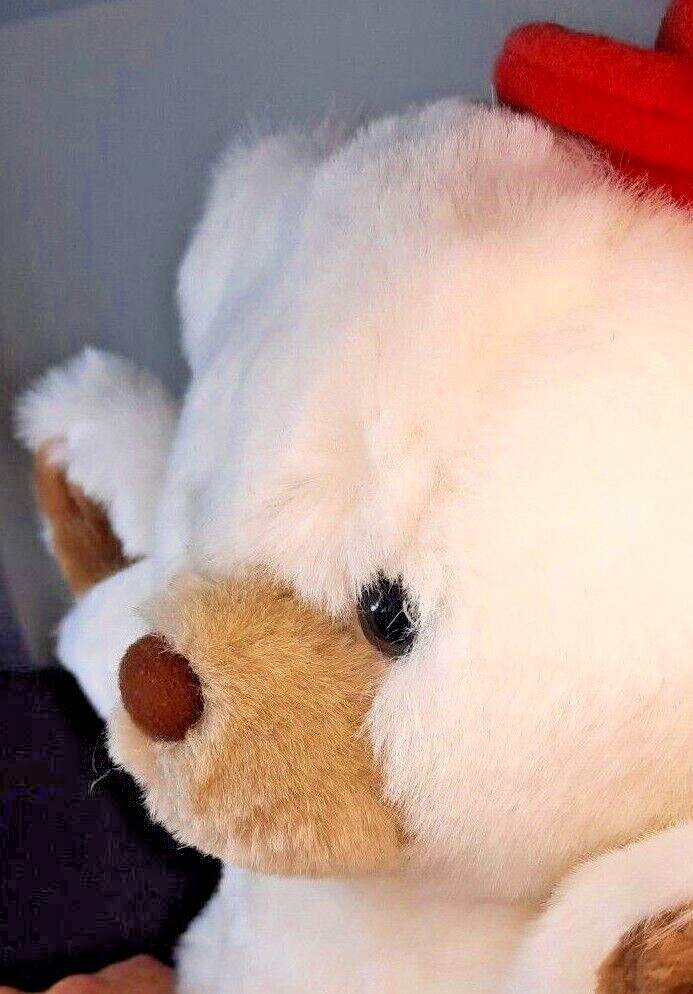 ETONE Plush Teddy Bear White Christmas RARE Zipper Pouch 1985 RARE VTG