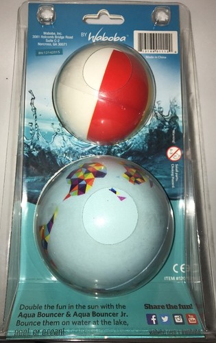 Aqua Bouncer Balls 2pc Wave Skipper Bounces on Water Soft Sponge Set New