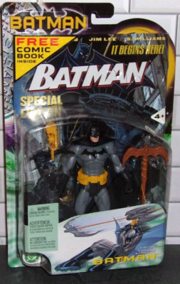 DC ZIPLINE BATMAN 6'' Action Figure w/ S.E. #608 Comic Book Jim Lee 2003 Sealed
