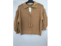 ZARA AW19 Cable Knit Sweater Jumper With Ruffles Ecru Cream S 6873//120 BNWT