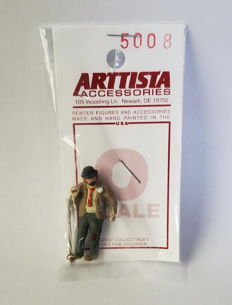Arttista #5008 - Circus Hobo Clown - O Scale Figure - Model Trains - NEW Arttista #5008 - Circus Hobo Clown - O Scale Figure - Model Trains - NEW