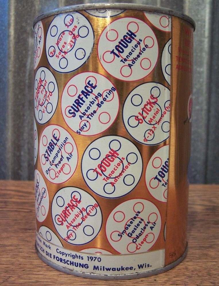 1970s Original LifeTime Early Synthetic Motor Oil/Full Vtg Quart Can/Pre Amsoil