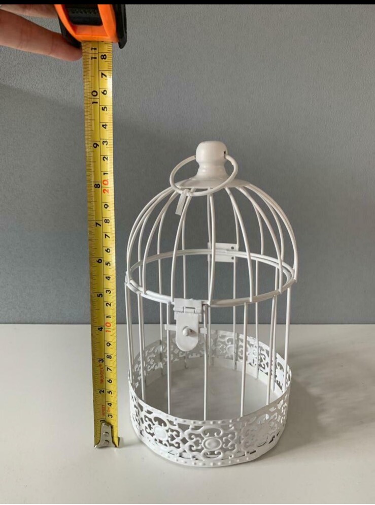 White bird cages wedding decoration in Hillsborough, County Down