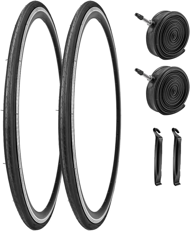 2 Pack 700X23C/25C/28C/35C Bike Tires plus Bike Inner Tubes Presta Valve 48Mm Fo