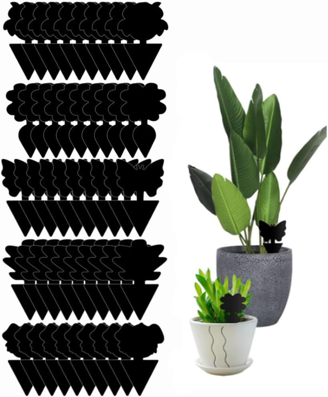 Black Sticky Traps, 50 PCS Sticky Fruit Fly and Plant Gnat Bug Traps, Dual-Sided