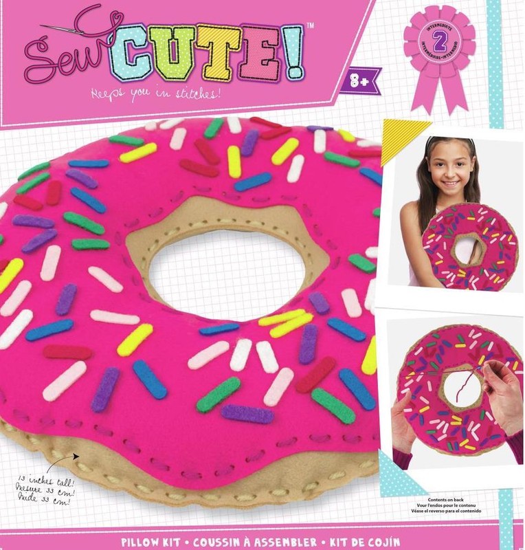 DIY Sew Cute Donut Kids Intermediate Felt Pillow Kit School