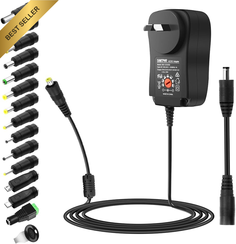 30W Universal Power Supply 3V 4.5V 5V 6V 7.5V 9V 12V Adjustable Variable AC/DC A