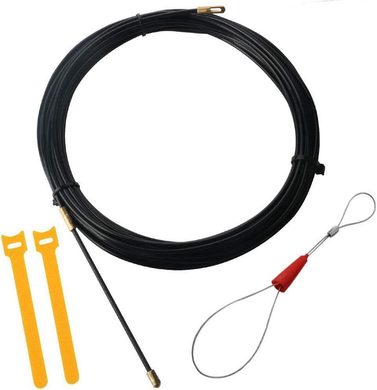 RUNCCI-YUN 15M Fish Tape, Electrical Steel Wire Threader Cable Lead Puller Pulli
