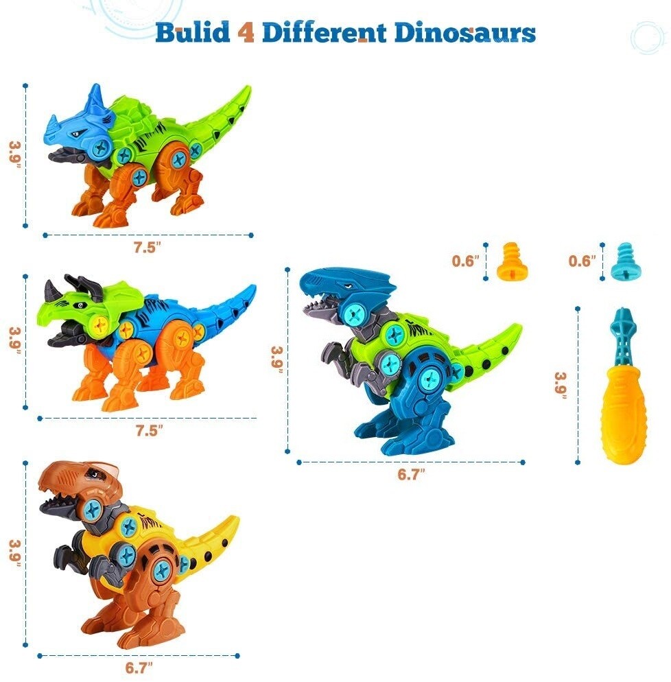 Kids Dinosaur Toys for Age 3 4 5 6 7 8 9yr Year Old Boys Girls, Educational Toy