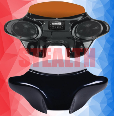 Fits Suzuki VL800 Motorcycle Batwing Fairing with Stereo - 6x9 inch Speakers
