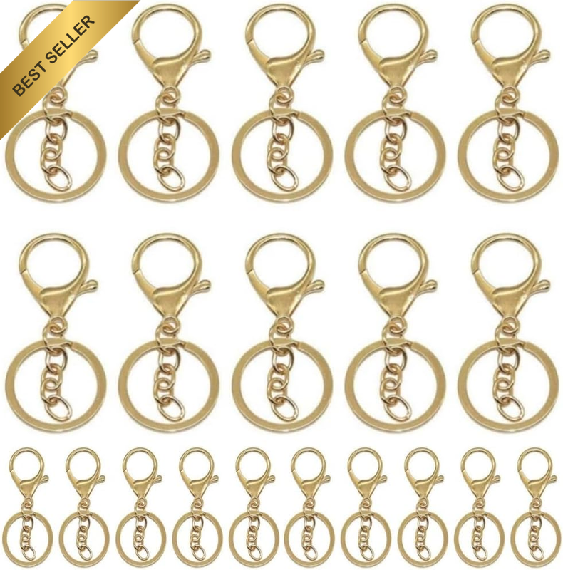 Metal Lobster Clasp Swivel Clasps Hook, Gold, 20 Pcs