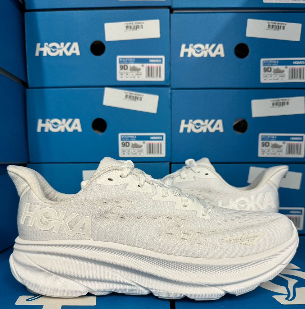 Hoka One One Clifton 9 White 1127895-WWH Mens Running