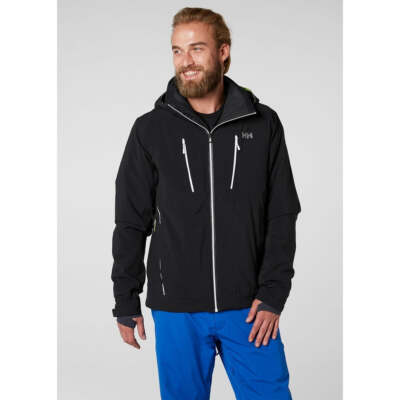 Pre-owned Helly Hansen Alpha 3.0 Men's Ski Jacket 65551/990 Black