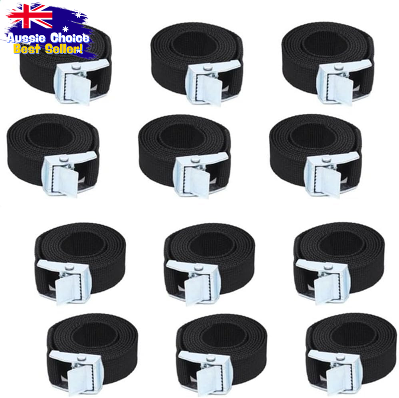 12 Pcs Adjustable Lashing Strap 1M Ratchet Cargo Strap 2.5cm Heavy Duty