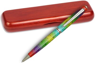 Clara Ball Pen   Rainbow with Single Gift Box Rosewood