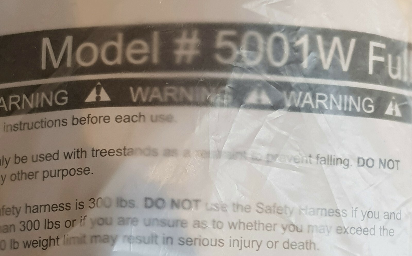 Tahsin Model 5001W Full Body Harness ~ Fall Arrest System for Deer Treestand