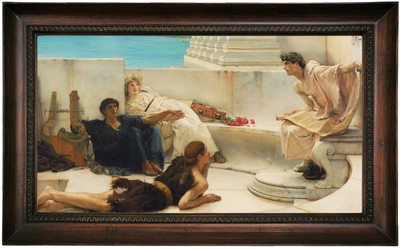 Alma Tadema A Reading from Homer 1885 Wood Framed Canvas Print Repro