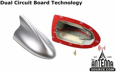 Functional AM/FM SILVER Shark Fin Antenna - FITS: 2008-2023 Subaru Impreza
