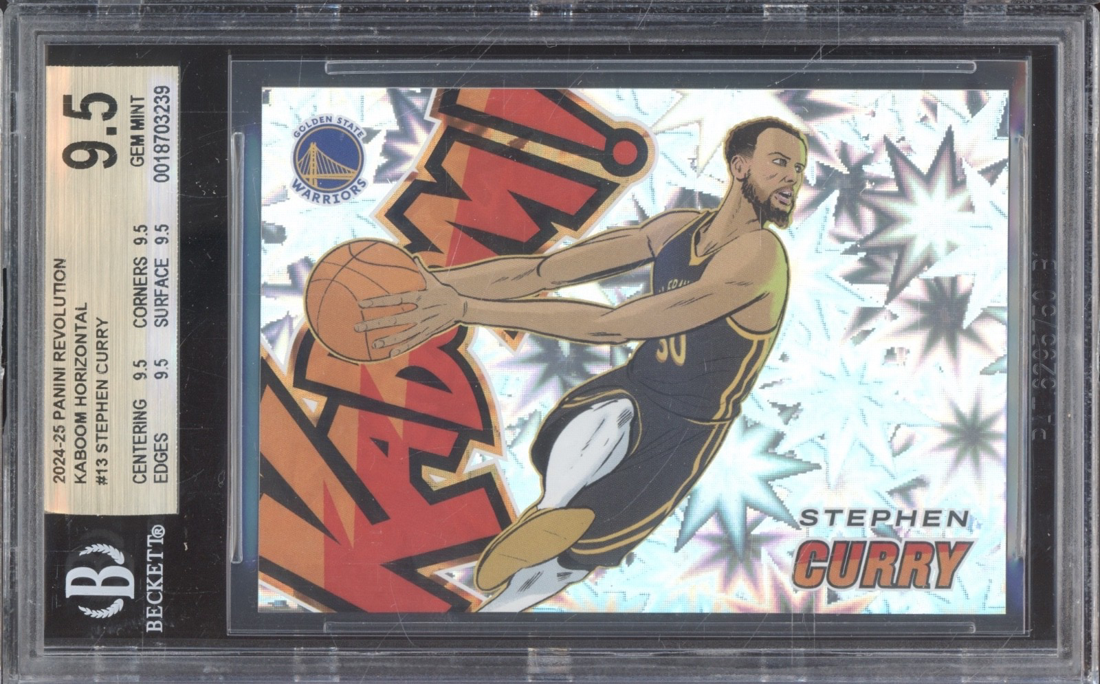 2024 Panini Revolution Kaboom #13 Stephen Curry SP Case Hit Gem Mint BGS 9.5