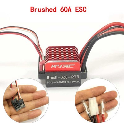 2-Way 60A ESC Brushed Electric Speed Controller for 1/10 RC Traxxas Axial Scx10