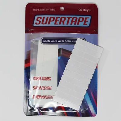 96 x SUPERTAPE ERSATZ STREIFEN TAPE IN EXTENSIONS KLEBEBAND HAARVERLÄNGERUNG