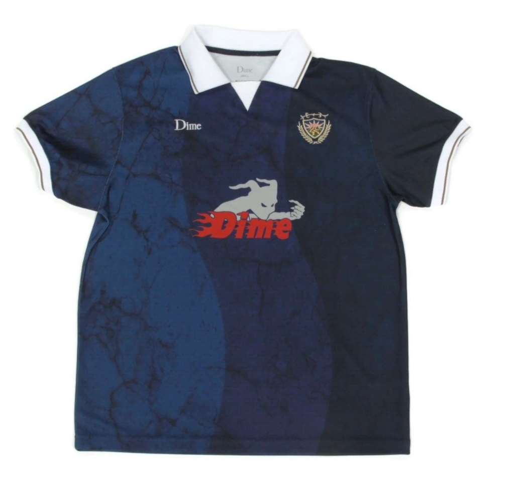 Dime Final Jersey Navy Blue Collared Shirt Size S Nowtech