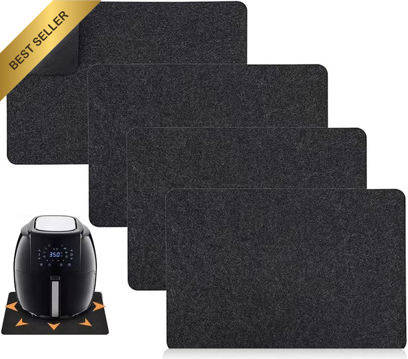 4 Pcs Heat Resistant Mat for Air Fryer, Kitchen Countertop Protector Mat, Non-Sl