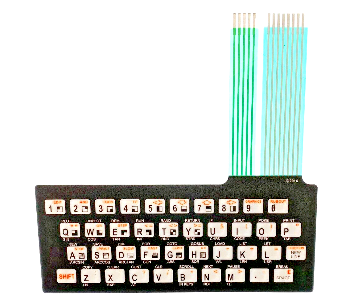 Sinclair ZX81 Keyboard Membrane- Also Suitable for the Timex 1000 Sinclair ZX81 Keyboard Membrane- Also Suitable for the Timex 1000