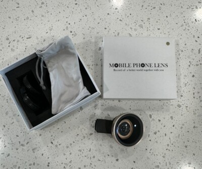 Mobil Cell Photo Lens Kit 2-in-1 Macro LENS Wide Angle Universal Clip Bag