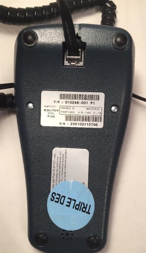 Equinox T4205 Credit Card Terminal w/ Pin Pad P1300 & AC Adapter. (C1)