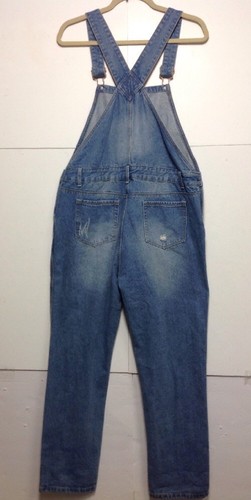 Mod Ref Overalls Distroyed 36X 29 Distressed Blue 100% Cotton
